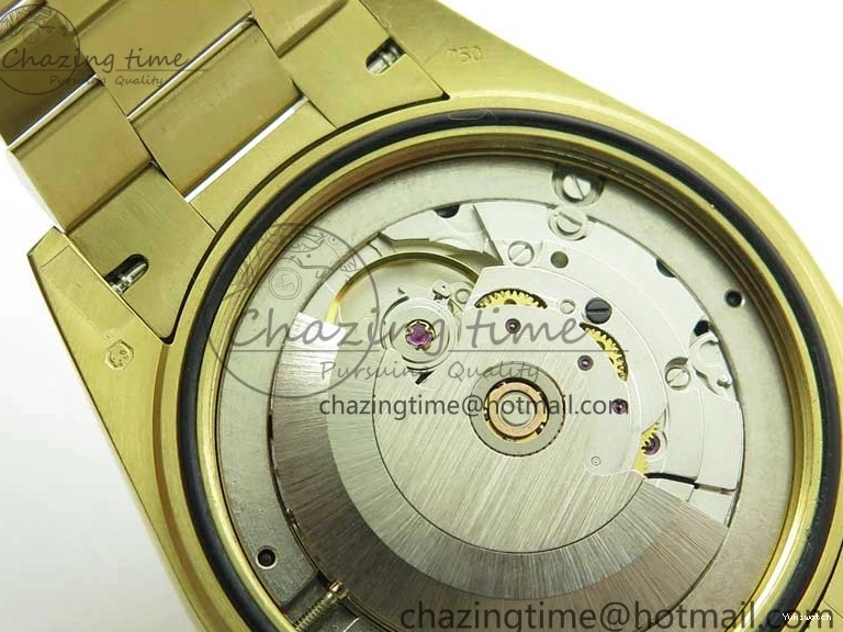 Black 40mm YG 228239 904 Version YG Bracelet Dial Markers BP A2836 Stick New Day-Date Dial on President 0420